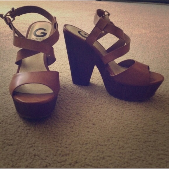 guess chunky heels